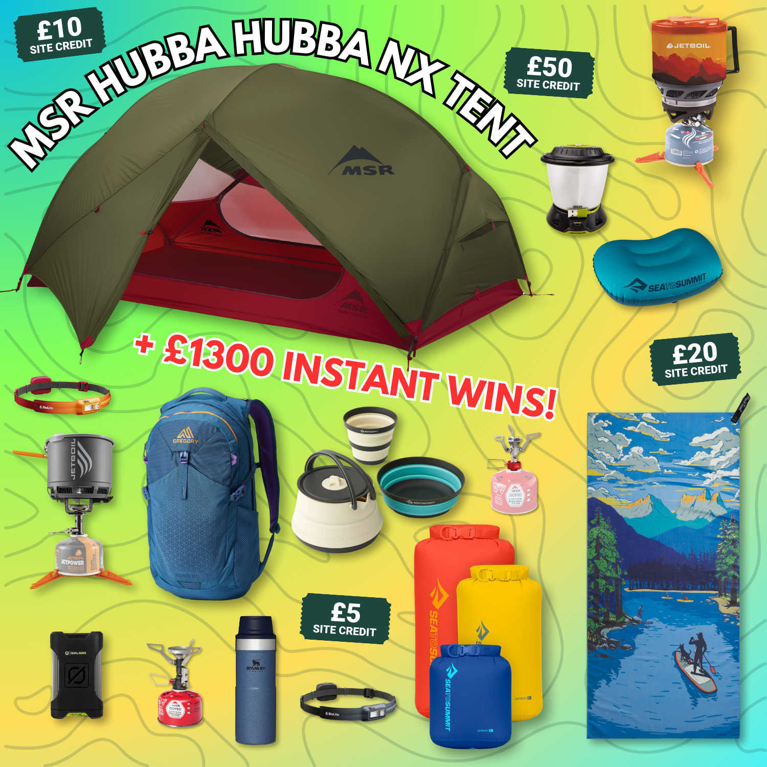 MSR Hubba Hubba NX Tent + £1300 Instant Wins