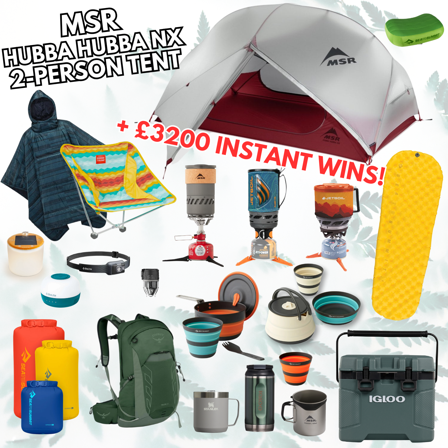 MSR Hubba Hubba NX 2P Tent + £3200 Instant Wins!