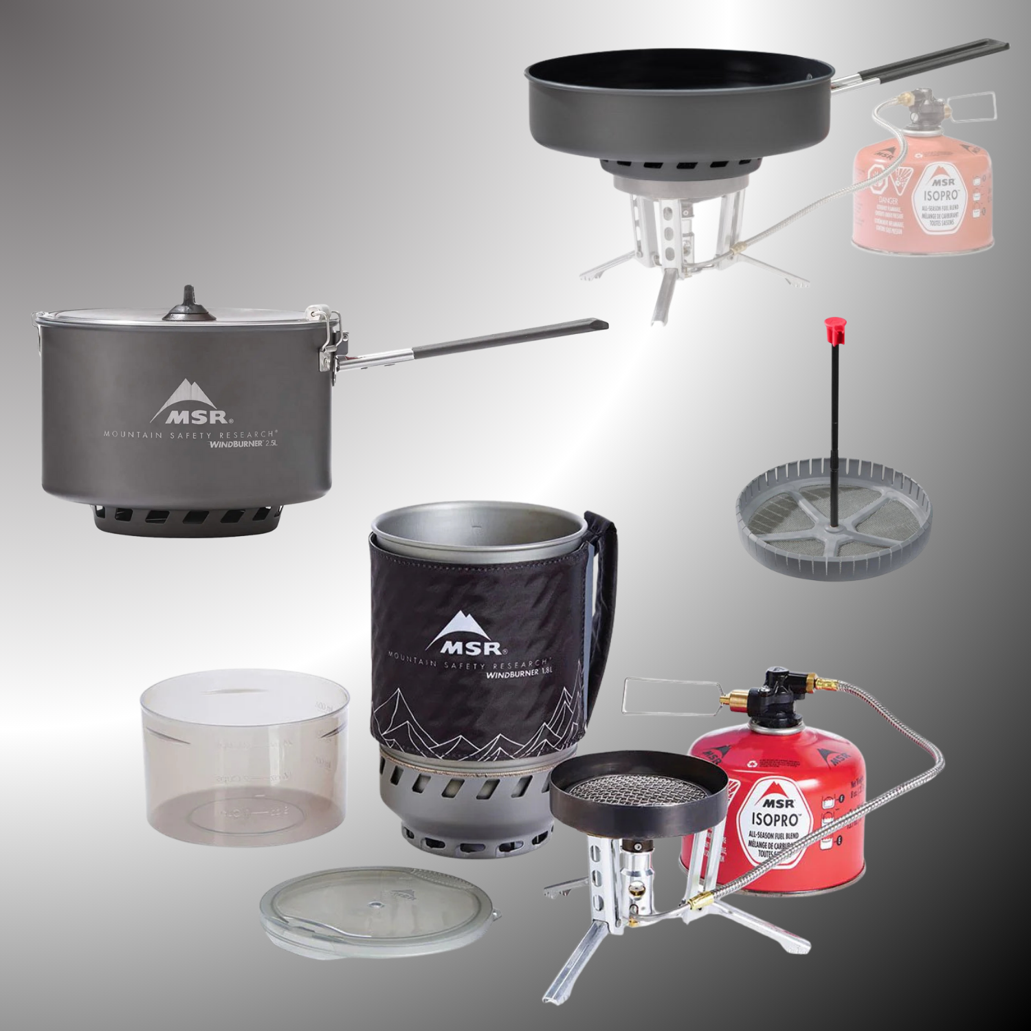 MSR Windburner Duo Stove System, Skillet, Sauce Pan & Coffee Press