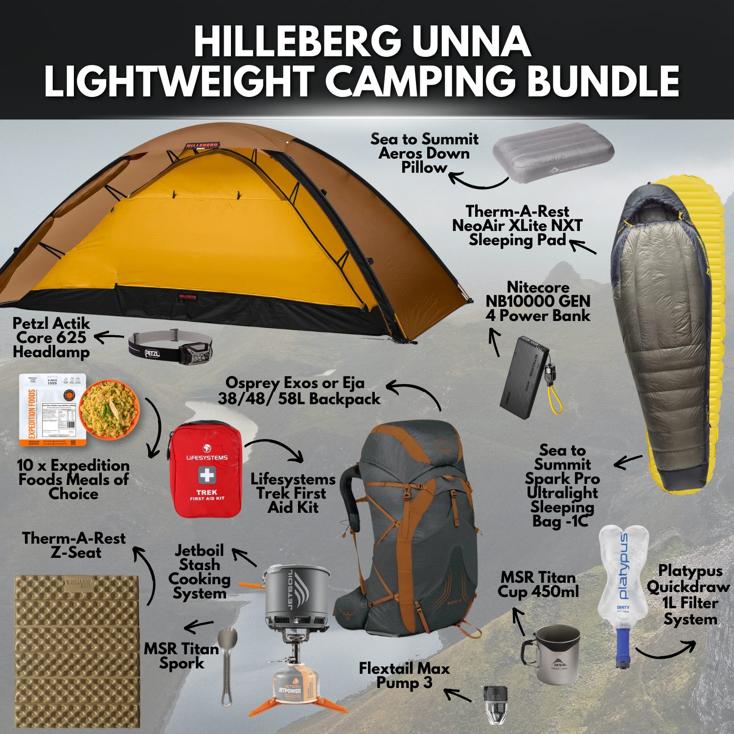 Hilleberg Unna Lightweight Camping Bundle